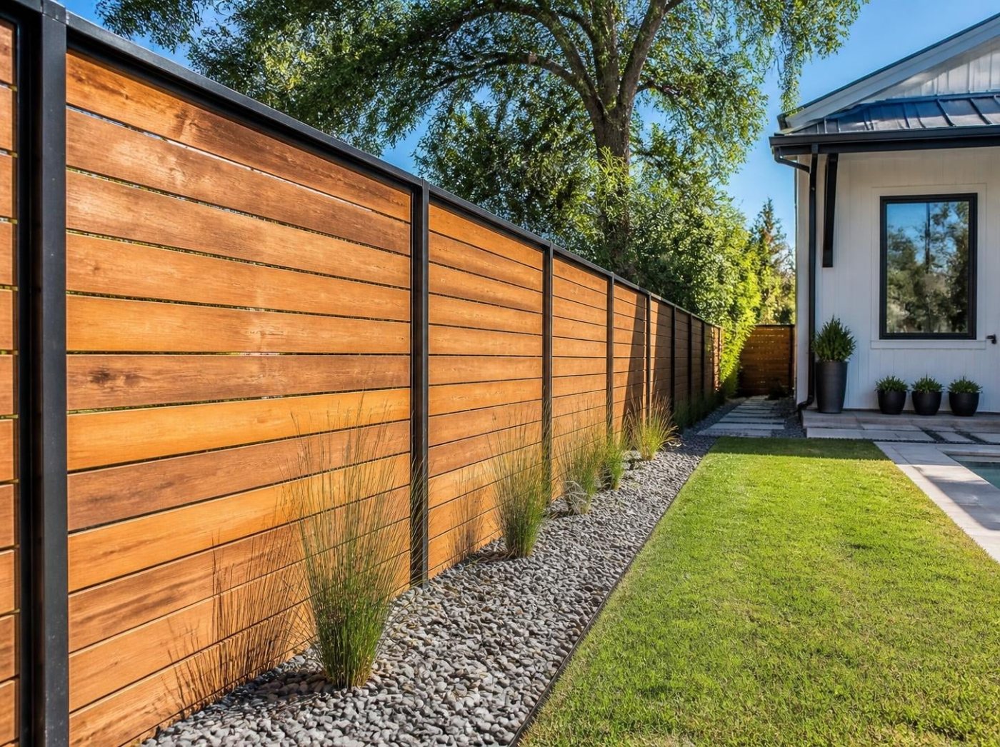 Horizontal & Modern fence