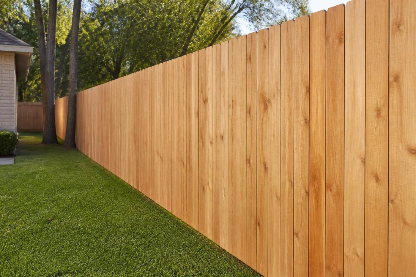 Side-by-side cedar pickets